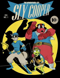 the adventures of sly cooper vol 1 comic book cover art by steve vandervely