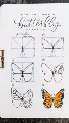 Butterfly Drawing Steps, Butterfly Sketch Step By Step, Butterfly Drawing Watercolors, How To Draw A Butterfly Step By Step, How To Draw A Sunflower, How To Draw Butterflies, Butterfly Drawing Step By Step, How To Draw A Butterfly, How To Draw Flowers Step By Step