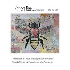 a bee is featured in the front cover of a book, honey bee quilt pattern