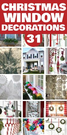 Christmas window decoration ideas featuring ornaments, wreaths, and colorful displays. Christmas Window Decor Ideas, Window Decor Ideas, Christmas Window Decor, Diy Christmas Window, Cozy Window, Fireplace Wreath, Window Swags, Christmas Window Decoration, Christmas Window Lights