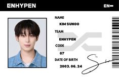 Sunoo
Enhypen
Kpop Photo Cards Enhypen Sunoo, Sunoo Printable, Binder Deco, Portfolio Designs, Roblox Image Ids, Id Photo