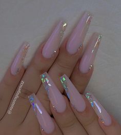 Feed Nails, The Best Nails, Milky Nails, Best Nails, Long Acrylic Nail Designs, Simple Acrylic Nails, Long Acrylic Nails Coffin, Pink Acrylic