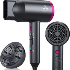 2x Faster Blowdry For Saving Time - The Anne Betty Hair Dryer, Engineered With Advanced Dust-Free Fan Blades, Powered By Highly Efficient 1800w Motors, Paired With A Specially Crafted Internal Aerodynamic Design, This Dynamic Duo Ensures Drastically Cuts Blowdry Time. Elevate Your Hair Styling Routine With A Hair Dryer That Goes Beyond Expectations. Optimal Care For Radiant Hair - Our Hair Blow Dryer Equipped With Constant Temperature Technology And Negative Ion Infusion, This Innovative Combina Blow Dryer For Curly Hair, Curly Hair For Women, Salon Lighting, Hair Blow Dryer, Ionic Hair Dryer, Professional Hair Dryer, Hair For Women, Cool Buttons, Purple Shampoo