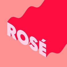 the word rose on a pink background