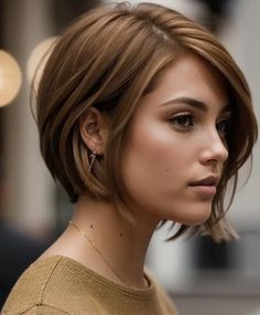 Short Layered Asymmetrical Bob, Short Layered Haircuts For Thinner Hair, Short Bob Haircuts Thick Hair, Short Layers Bob Hairstyles, Short Hairstyle Women Pixie Thick Hair, Short Bob Hairstyles For Thick Hair Choppy Layers Shoulder Length, Whispy Hairstyles Medium, Bob Styles For Thick Hair, Short Bob With Face Framing Layers