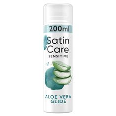 Gillette Satin Care Sensitive Aloe Vera Glide Women's Shaving Gel Is Lightly Fragranced And Specially Designed For Sensitive Skin. Remove Dark Circles, Aloe Vera Gel, Facial Skin Care, Dark Circles