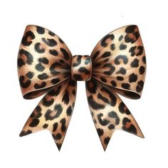 an animal print bow on a white background