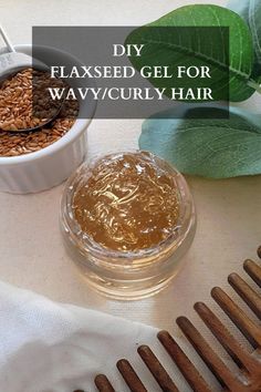 Homemade Hair Gel, Hair Gel Recipe, Flaxseed Gel, Hair Growth Secrets, Diy Kosmetik, Homemade Hair Products, Wavy Curly Hair, Hair Remedies