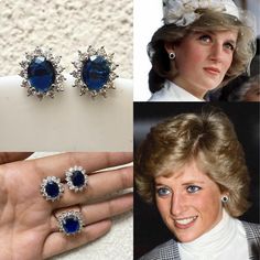 Blue Sapphire Diamond Stud Earrings inspired by Princess Diana will enhance your any look. Sapphire earrings feature royal blue cubic zirconia stones set in a classic halo design, reminiscent of the iconic jewelry worn by the late princess. The small oval studs are perfect as a "Something Blue" for brides, adding a touch of elegance and timeless beauty to any wedding ensemble. A genuine and thoughtful gift for a bride, these earrings capture the essence of regal sophistication. *𝐏𝐑𝐎𝐃𝐔𝐂𝐓 ? Princess Diana Sapphire Earrings, Princess Diana Earrings, Diana Earrings, Princess Diana Jewelry, Classic Diamond Earrings, Blue Stone Earrings, Blue Sapphire Earrings, Iconic Jewelry, Wedding Halo