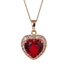 red heart necklace shein