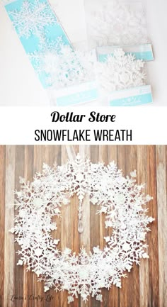 the snowflake wreath is cut out and ready to be hung on the wall