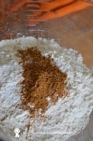 flour and spices are mixed together in a bowl