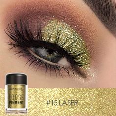 The Loose Powder Gold Eyeshadow, Are Formulated To Adhere To The Skin With A Silky Smooth Application. The Glitter-Based And Metallic Mac Pigments Will Make Your Eyes Sparkle From A Distance And The Concentrated Powder Applies Smoothly And Streak Free. This Intense Eyeshadow Can Be Blended With Other Colors For A Multidimensional Look And It Is Long Lasting And Waterproof So That You Do Not Have To Reapply Throughout The Day Or Night. Gold Shimmer Eyeshadow, Intense Makeup, Glitter Pigment