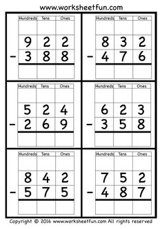 printable worksheet for numbers to be used in addition and subtraction