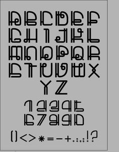 some type of font that has been drawn in different styles and colors, including letters with numbers