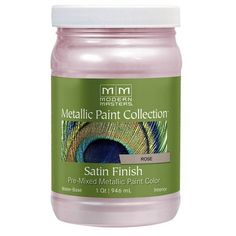 a jar of metallic paint with a white lid