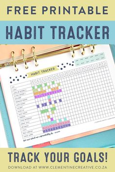 a printable habit tracker with the text free printable habit tracker