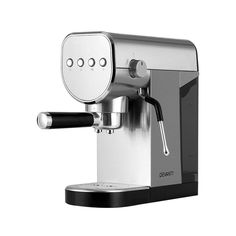 an espresso machine is shown on a white background