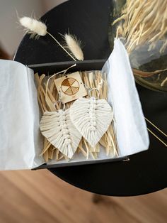 "꧁About the item ꧂ �▪️What better inspiration than nature 😌  \"Macrame leaves\" are light and fine, and give a romantic boho accent to any casual outfit. ▪️Colour: Natural White ꧁Measurements꧂ ▪️Dimensions: Length with pendants 2.3\" inch (6 cm), Width - 1.9\" inch (5 cm) ꧁Materials꧂ ▪️100% cotton, stainless steel pendants ꧁Policy ꧂  ▪️The product is shipped in Hand Made designed Package by YK :) ♥ Gift Wrap & Card Option At Checkout ♥ We welcome questions, comments, concerns, and reviews :) Fol Nature Macrame, Macrame Leaves, Earrings Feather, Leaves Earrings, Nice Belts, Romantic Boho, Small Boho, Different Colours, Stainless Steel Pendant