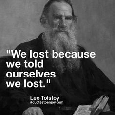 an old man with a long beard sitting in front of a quote from leo tolsky