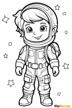 an astronaut in space suit with stars on the background