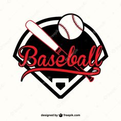 a baseball logo with a bat and ball