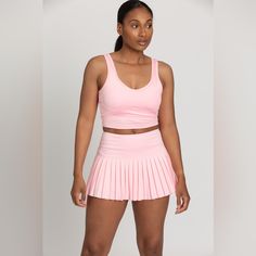 Baby Pink Pleated Tennis Skirt !! This Color Is Sold Out!! 85% Poly, 15% Spandex Sweat-Wicking Material Built-In-Shorts & Inside Pocket Brand New Just Took Out Of Bag For Pictures Fitted Pleated Swim Skirt For Sports, Fitted Pleated Tennis Skirt For Workout, Fitted Pink Tennis Skirt With Built-in Shorts, Pink Skort For Spring Workout, Sporty Pink Fitted Tennis Skirt, Pink Workout Skort For Spring, Sporty Fitted Pink Tennis Skirt, Fitted Mini Skirt For Spring Workout, Pink Fitted Tennis Skirt For Workout