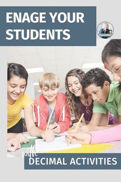 several children are gathered around a table with pencils and paper