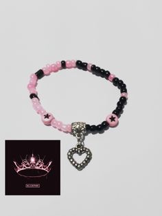 Pulsera inspirada en Blackpink! Image Book, Girly Bracelets, Rose Bracelet, Beaded Bracelets Diy, Bracelets Handmade Beaded