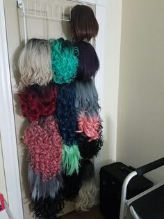 Artist Organization, Black Color Hairstyles, Color Hairstyles, Diy Wig, Wig Stand, Colorful Hair