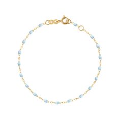 Gigi Clozeau - Classic Gigi Baby Blue bracelet, Yellow Gold, 5.9 Baby Blue Jewelry, Colorful Inspiration, Fresh Perspective, Classic Bracelets, The South Of France, Blue Jewelry, Blue Bracelet, South Of France, Cool Baby Stuff