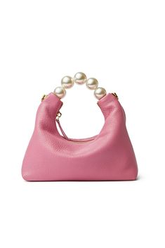 PRICES MAY VARY. Material: soft goatskin leather with large pearl handle, gold hardware, cotton lining. Size : 8.7L *4.5H*3.8W inch.handle drop :4.5INCH. Structure : top large pearl handle , inside with one zipper pocket and one small slip pocket , come with detachable metal chain for shoulder or crossbody which about 110cm. Note: white and black color come with large metal ball handle, other color with pearl handle. Guarantee: 100% full inspection before shipping. Material:luxury goatskin leath Top Handle Designer Bags, Designer Crossbody, Pink Purse, Metal Ball, Genuine Leather Handbag, Pink Baby, Mean Girls, Bag Women, Crossbody Purse