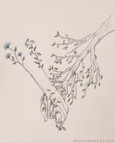 Tree Nature Woods Hand Holding Art Mother Nature Connection Nature Witchy Tattoos, Tattoo Witch Aesthetic, Forest Witch Tattoo, Nature Inspired Tattoos Women, Earthy Drawings, Unique Nature Tattoos, Pagan Tattoo Ideas, Deathcore Tattoo, Earth Goddess Tattoo