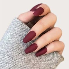 24 Burgundy Coffin Shaped Acrylic Nails Material : Pcs Nwt Boutique Item Comes New In Individual Packaging! more in the telegram Burgundy Nail Designs, Nail Paint Shades, Graduation Nails, Nagel Tips, Burgundy Nails, Fall Nail Art, Fall Nail Designs, Types Of Nails, Nail Accessories