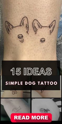 the cover up for this tattoo shows an image of two dogs with their heads facing each other