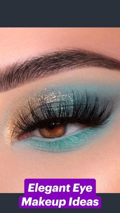 Quiencera Makeup, Eye Makeup Ideas For Blue Eyes, Aqua Eyeshadow Looks, Eyeshadow Ideas For Blue Eyes, Turquoise Makeup Looks, Ocean Eyeshadow, Blue Eye Shadow Looks, Teal Makeup Looks, Teal Eyeshadow Looks