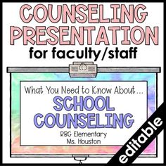 a bulletin board with the words, what you need to know about school counselinging