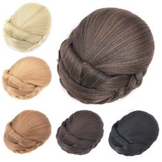 6 Colors Women Clip In Synthetic Hair Buns Lady Braided Hair Chignon Hairpieces 6 Colors Women Clip In Synthetic Hair Buns Lady Braided Hair Chignon Hairpieces   Item Description: Material: High quality high-temperature resistance fibre. Size: diameter: about 10-11 cm Net Weight: about 80 g Detail: Beautiful and soft Color: 6 colors for choose Quantity: 1 pieces Features: 1.Brand new and high quality 2.Easy to wear and be fixed with clips or Drawstring 3.Made synthetic fiber,similiar with real h Weave Bun, Bride Bun, Braid Bun Updo, Hair Chignon, Blonde Bun, Thanksgiving Hairstyles, Bridal Bun, Bun Holder, Bun Hair Piece