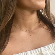 Simple 14k Gold Black Spinel Necklace - Dainty Black Gemstone Necklace - Solid 14k Gold Black Spinel Choker Necklace - Black Gemstone Black Gemstone Necklace, Black Spinel Necklace, Spinel Necklace, Choker Necklace Black, Feminine Jewelry, Eternity Ring Gold, Karma Necklace, Black Choker Necklace, Spinel Gemstone