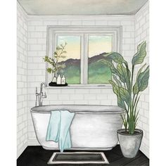 Modern Black and White Bath I Poster Print by Elizabeth Medley-VARPDX15887 Image 1 Metaverse Art, Black Bath, White Bath, Art Set Of 2, Selling Artwork, Modern Wood, Art Set, Online Art, Posters Art Prints