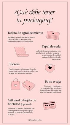 a pink poster with different types of items in spanish, english and french language on it