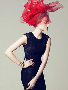 party veil, but not red Tulle Headpiece, Collage Portfolio, Red Veil, Billy B, Paolo Roversi, Tim Walker, Dior Couture, Victoria Secrets, Red Hat