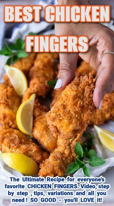 the best chicken fingers recipe for everyone's favorite chicken fingers video step - by - step instructions