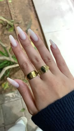 #ballerina #nails #white #whitening #whitenails #aesthetic Gel X Nails Ballerina, White Ballerina Nails Long, Acrylic Nails Ideas Ballerina, White Nails Ballerina Shape, Ballerina Nails Aesthetic, Ballerina White Nails, Balerin Nails, Cute Ballerina Nails, Ballerina Nail Ideas