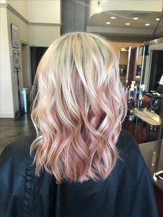 Ash Blonde With Rose Gold Highlights, Platinum Blonde With Rose Gold Highlight, Rose Gold Peekaboo Highlights Blonde, Blush Highlights Hair, Blonde Hair With Rose Gold Underneath, Platinum Blonde Hair With Rose Gold Highlights, Blonde Hair Rose Gold Highlights, Rose Gold Hair Blonde Short, Platinum Blonde Hair With Rose Gold