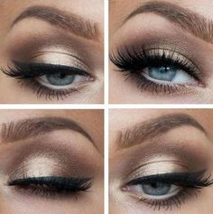 Bronze tones for a romantic night out! Shop at Walgreens.com for quality and affordable beauty essentials! Teknik Makeup, Copper Eye, Wedding Hairstyles And Makeup, Mekap Mata, Makeup Tip, Makeup For Blue Eyes, Smink Inspiration, Hooded Eye Makeup, Beauty Make-up