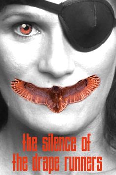 a woman with an orange butterfly on her nose and the words, the science of the drape runners