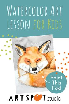 Learn how to paint a fox with this step-by-step watercolor tutorial by Art Spot Studio. :fox: This online art lesson will guide you through every step of the process from drawing to completed watercolor painting, including how to layer wet into wet watercolor. This lesson is great for homeschool art ideas, elementary and middle school art projects. Watercolor painting techniques | Art Lessons for Kids | Easy Watercolor Lesson #watercolor #watercolorfox #homeschoolart Homeschool Art Ideas, Art Ideas Elementary, Painting Techniques Art, Watercolor Lesson, Wet Watercolor, Middle School Art Projects, Watercolor Tutorial