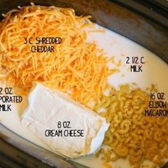 ingredients to make macaroni and cheese in the crock pot