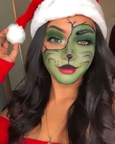 Christmas Makeup Looks, Xmas Makeup, Christmas Looks, Cool Halloween Makeup